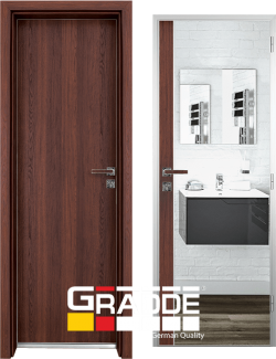 Алуминиева врата за баня Gradde, цвят Шведски Дъб