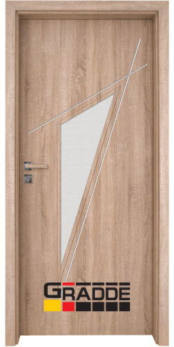 Интериорна врата серия Граде, модел Kristall Glass 4-2, цвят Verade