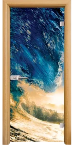 Стъклена врата Standart Print G 13-19, Светъл дъб