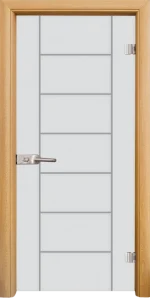 Стъклена врата Standart Sand G 13-6, Светъл дъб